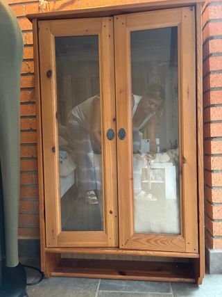 Vitrina madera y cristal 112x70x21