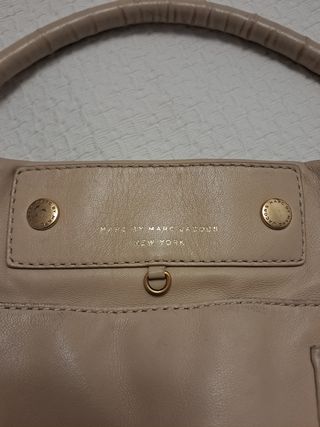 Bolso Marc Jacobs Beige Piel
