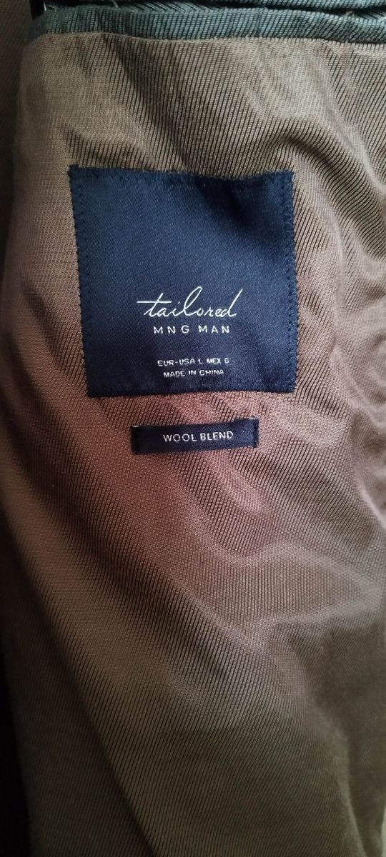 Cappotto uomo Mango taglia 50 microfantasia