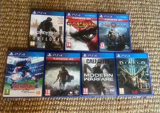 Lote 7 Juegos PS4:God of War, Crysis, Diablo y más