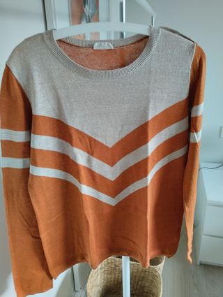 Jersey Naranja y Plateado Chevron