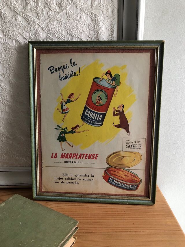 Cuadro Publicidad Antigua La Marplatense Caballa