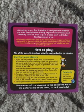 Juego de mesa BrainBox infantil en inglés.