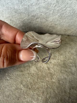 Anillo Plata Ley 925 Diseño Hojas