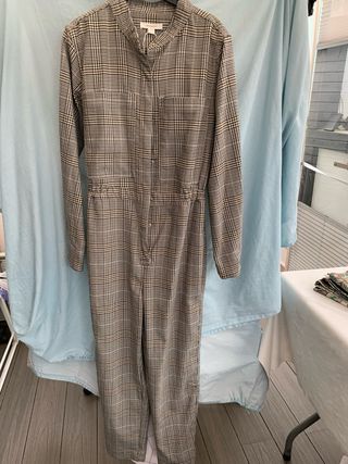Mono Springfield cuadros gris y blanco