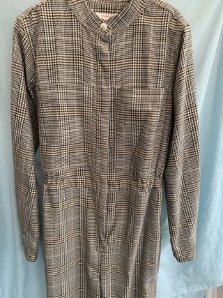 Mono Springfield cuadros gris y blanco