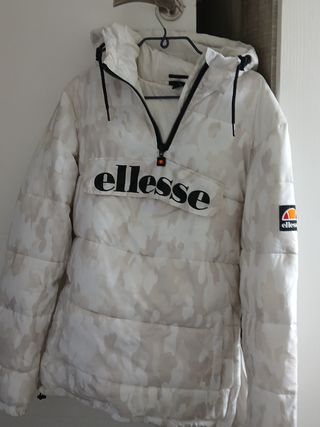 Cazadora Ellesse chico beige y blanco