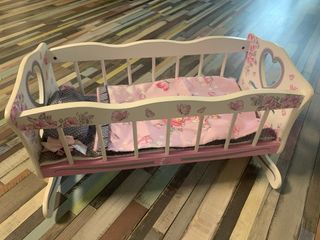 Cuna de juguete para muñecas de 56x37x30