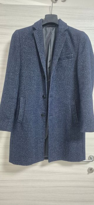 Cappotto uomo blu/grigio