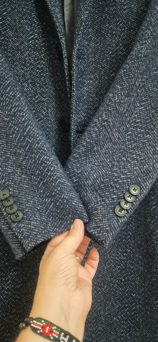 Cappotto uomo blu/grigio