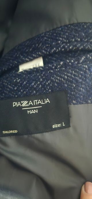 Cappotto uomo blu/grigio