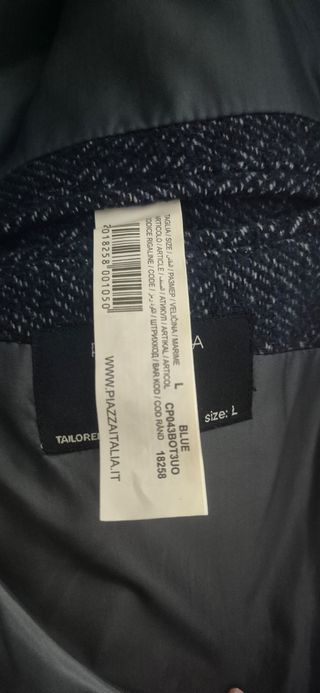 Cappotto uomo blu/grigio