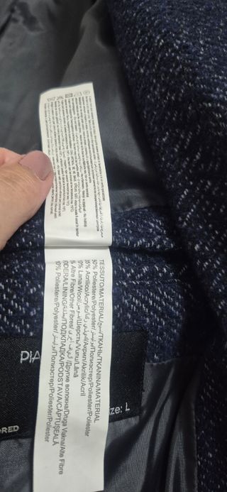 Cappotto uomo blu/grigio