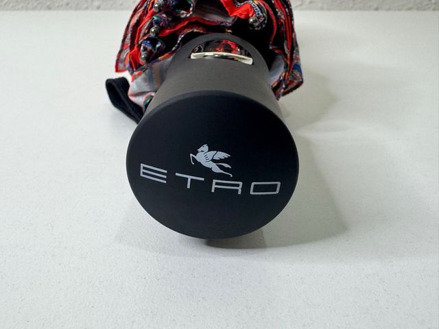 Paraguas ETRO Milano Paisley rojo multicolor nuevo