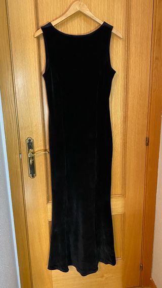 Vestido fiesta negro terciopelo