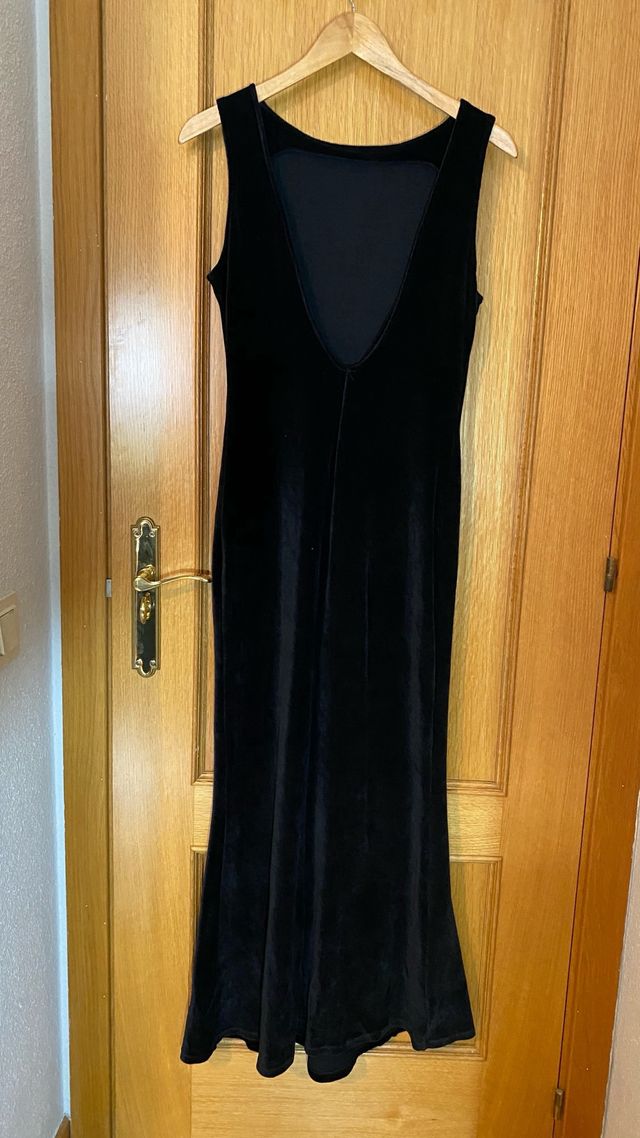 Vestido fiesta negro terciopelo