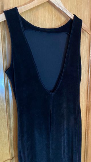 Vestido fiesta negro terciopelo