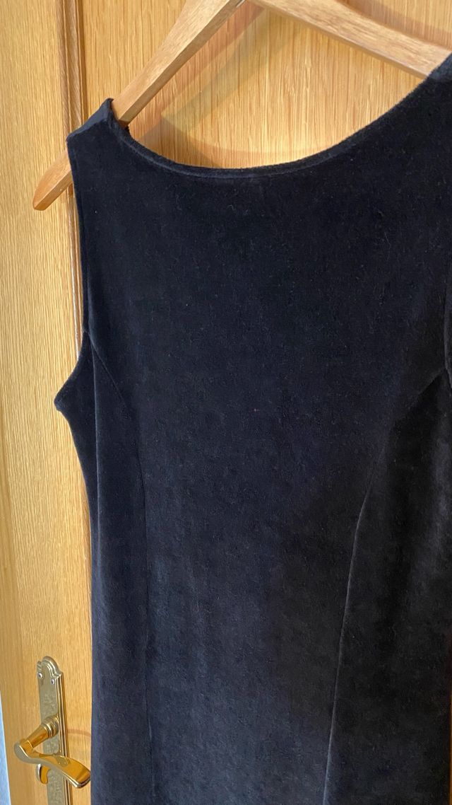 Vestido fiesta negro terciopelo