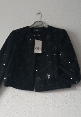 Chaqueta d fiesta Zara Talla M lentejuelas