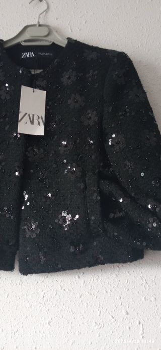 Chaqueta d fiesta Zara Talla M lentejuelas