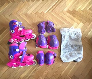 Set Patines ajustables Talla 30-32 + Protectores