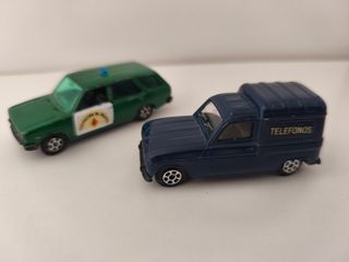 Pilen 1/64 aprox. Coche Policía y Furgoneta