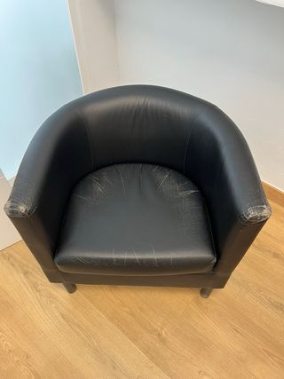 Sillón Ikea Piel Sintética negra
