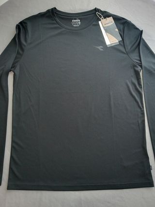 Camiseta Diadora Running Talla L Negra