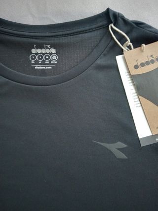 Camiseta Diadora Running Talla L Negra