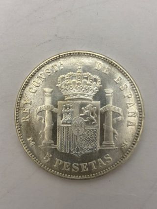 Lote 5 Monedas Alfonso XIII 1892 y 1897