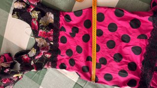 Vestido Flamenca Lunares Rosa y Negro