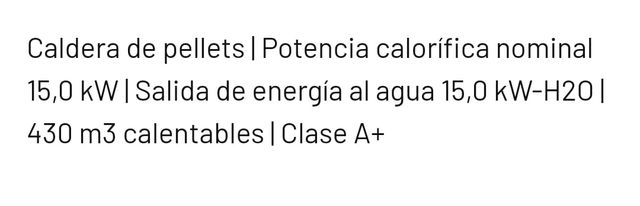 Caldera de pellets Extraflame PK15