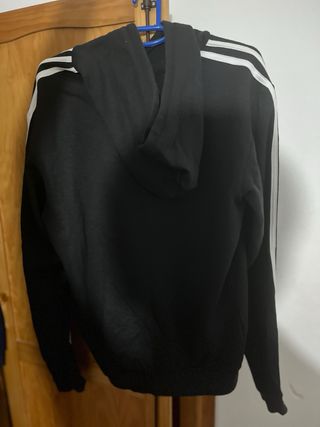 Sudadera Adidas Negra con Logo Blanco