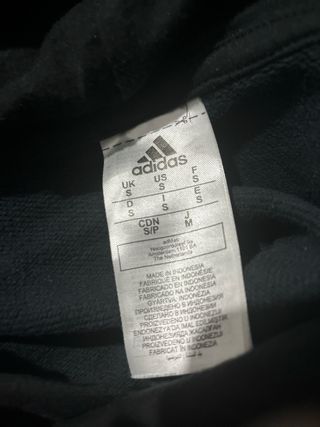 Sudadera Adidas Negra con Logo Blanco