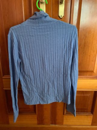 Jersey cuello alto azul