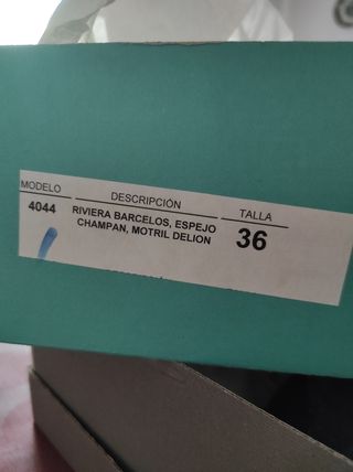 Zapatos de tacón mujer azul y dorado