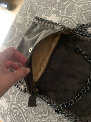 Bolso de cadena gris