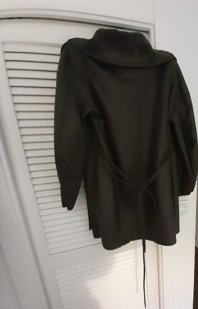 Abrigo marrón ecopiel