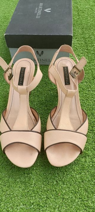 Sandalias tacón Martinelli Beige Talla 40