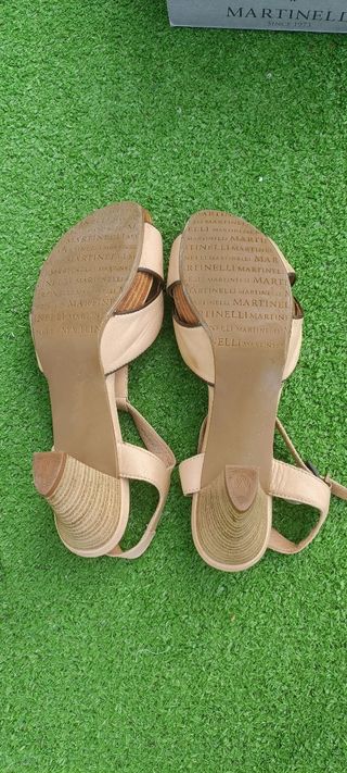 Sandalias tacón Martinelli Beige Talla 40
