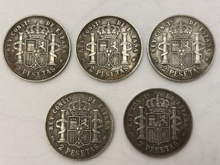 2 Pesetas Alfonso XIII 1891