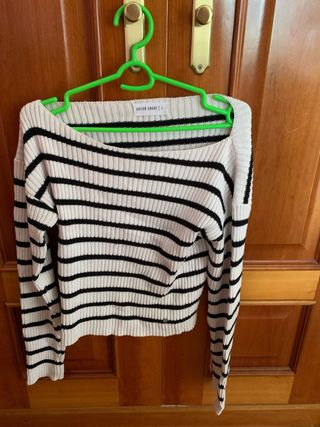 Jersey Green Coast rayas blanco y negro Talla L