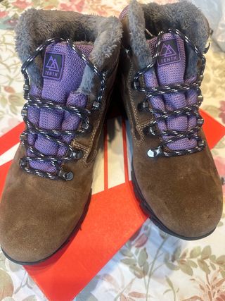 Botas de montaña ante mujer negro/morado