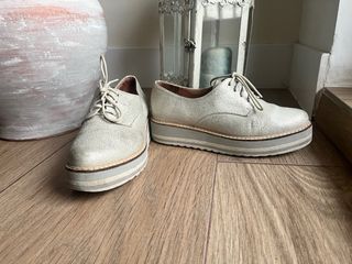 Zapatos Wonders Plata Mujer