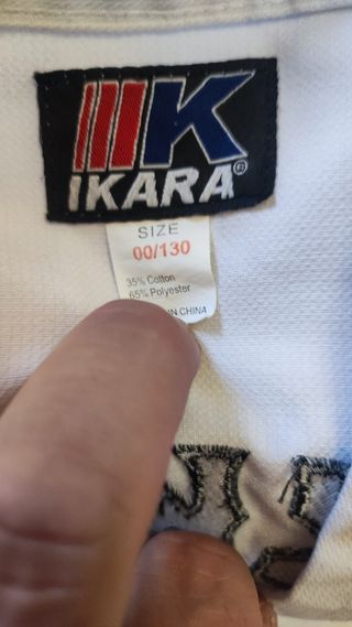 Kimono Taekwondo Ikara Blanco talla 0/130