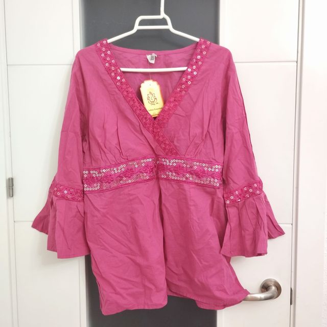 Blusa hippie algodón