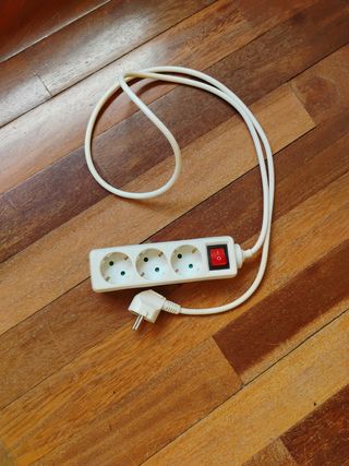 Regleta 3 enchufes con interruptor