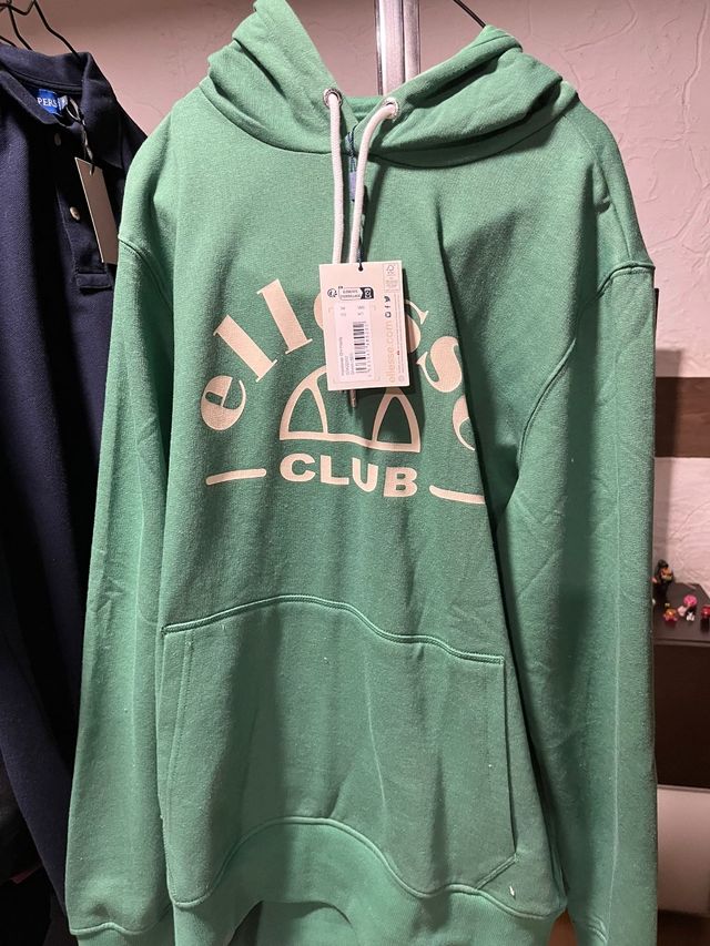 Sudadera Ellesse Verde con Logo Club