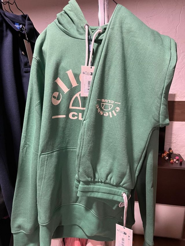 Sudadera Ellesse Verde con Logo Club