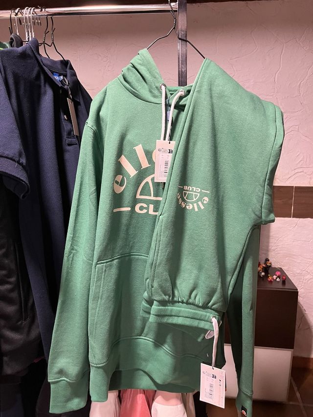 Sudadera Ellesse Verde con Logo Club